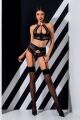 Комплект белья с ажурными вставками и поясом для чулков SCARLET SET black S/M - Passion