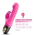 Розкішний вібратор для подвійної стимуляції - Thrusting Vibrator Zing Pink