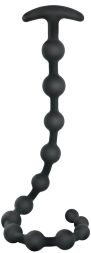 Гнучкий анальний ланцюжок збільшеної довжини. Black Velvets Anal Beads Silic