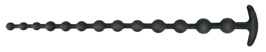 Гнучкий анальний ланцюжок збільшеної довжини. Black Velvets Anal Beads Silic