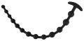 Гнучкий анальний ланцюжок збільшеної довжини. Black Velvets Anal Beads Silic