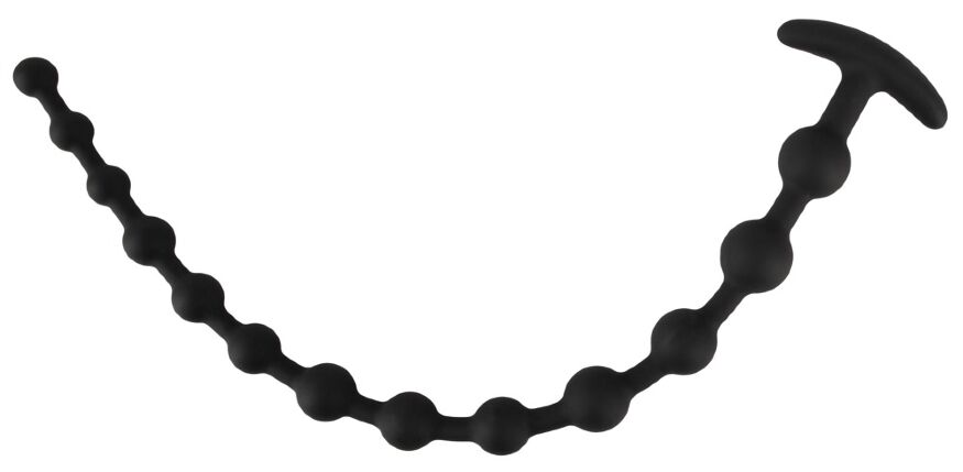 Гнучкий анальний ланцюжок збільшеної довжини. Black Velvets Anal Beads Silic