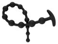 Гнучкий анальний ланцюжок збільшеної довжини. Black Velvets Anal Beads Silic