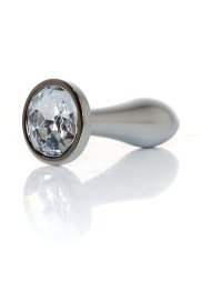 Анальна пробка - Jewellery Silver Plug Clear S