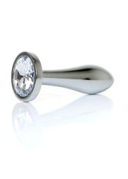 Анальна пробка - Jewellery Silver Plug Clear S