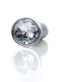 Анальна пробка - Jewellery Silver Plug Clear S