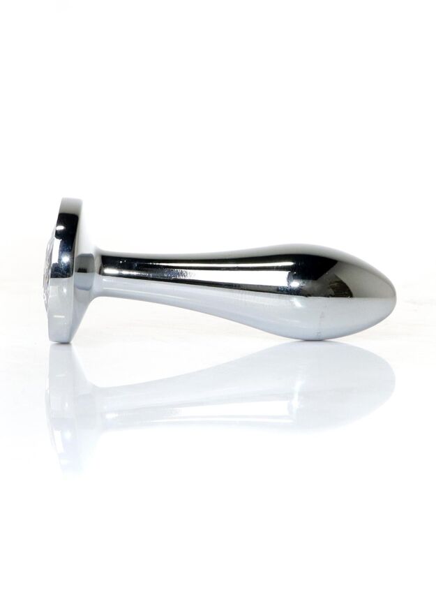 Анальна пробка - Jewellery Silver Plug Clear S