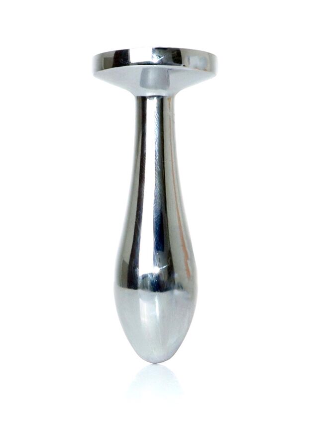 Анальна пробка - Jewellery Silver Plug Clear S