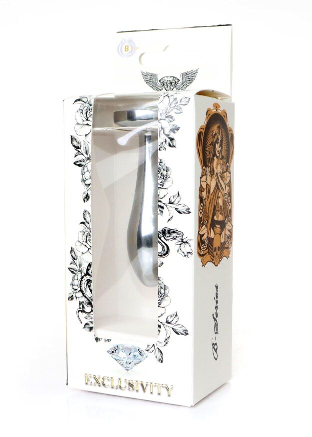 Анальна пробка - Jewellery Silver Plug Clear S