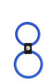 Кольцо двойное MENZSTUFF DUAL RINGS, BLUE