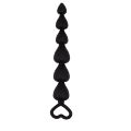 Анальная елочка сердечки Chisa Black Mont Elite Lover's Beads 17см /2,5см