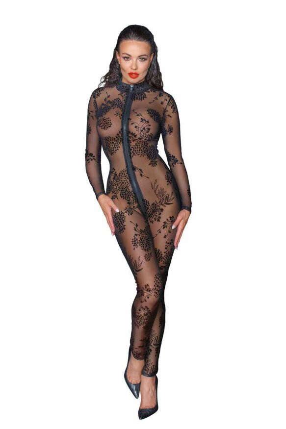 Сетчатый бодистокинг Noir Handmade F237 Long tulle overall, S