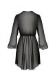 Пеньюар Passion AMBERLY PEIGNOIR black, L/XL, пояс в комплекте