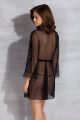 Пеньюар Passion AMBERLY PEIGNOIR black, L/XL, пояс в комплекте