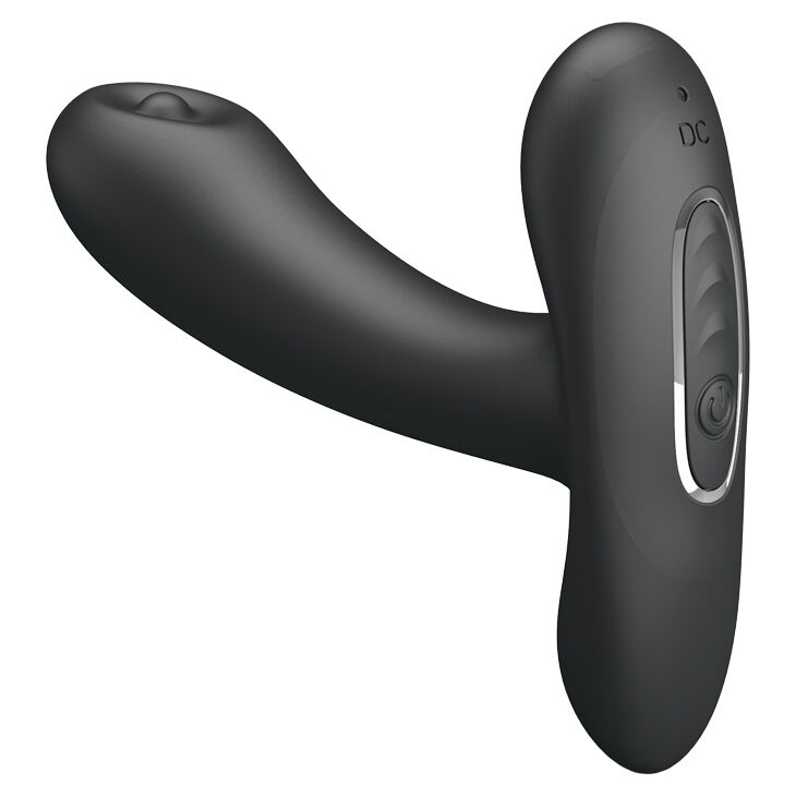 Массажер простаты Pretty Love Remington с пульсацией, черный, 11 х 2.8 см