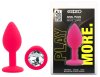 Силиконовая анальная пробка EGZO - Silicone Pink Round Plug Clear, size S