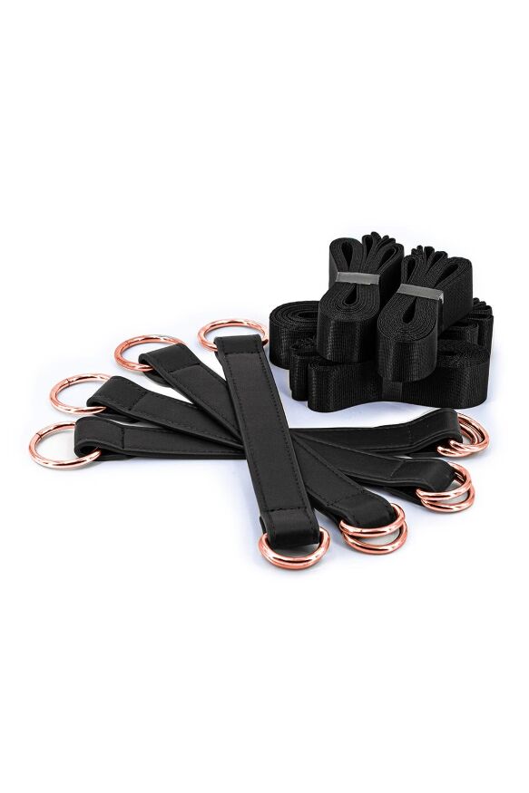 Система фиксации к кровати NS Novelties BONDAGE COUTURE TIE DOWN STRAPS BLACK
