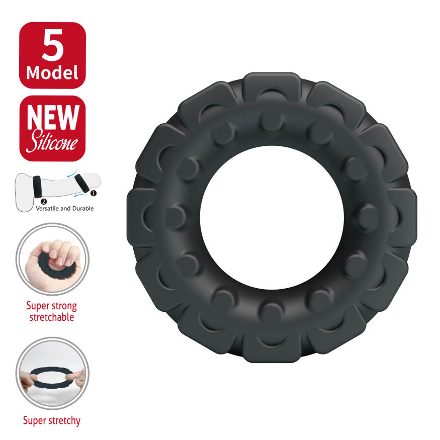 Эрекционное кольцо Crazy Bull №5 - Laiden super soft silicone, BI-210361