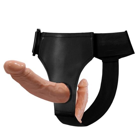 Жіночий двосторонній страпон - Ultra Double Dildos Strap On 5.3"