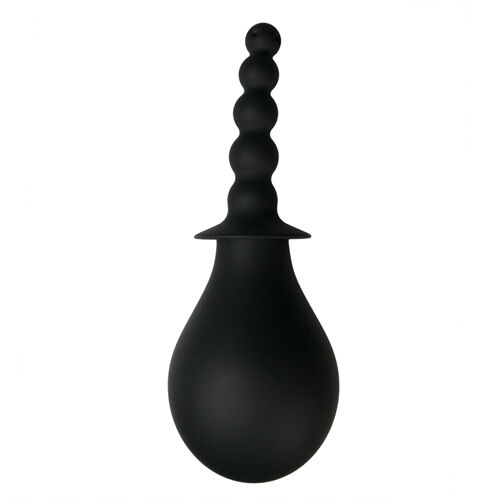 ET405BLK Анальный душ Steamy Douche с рельефным носиком, черный