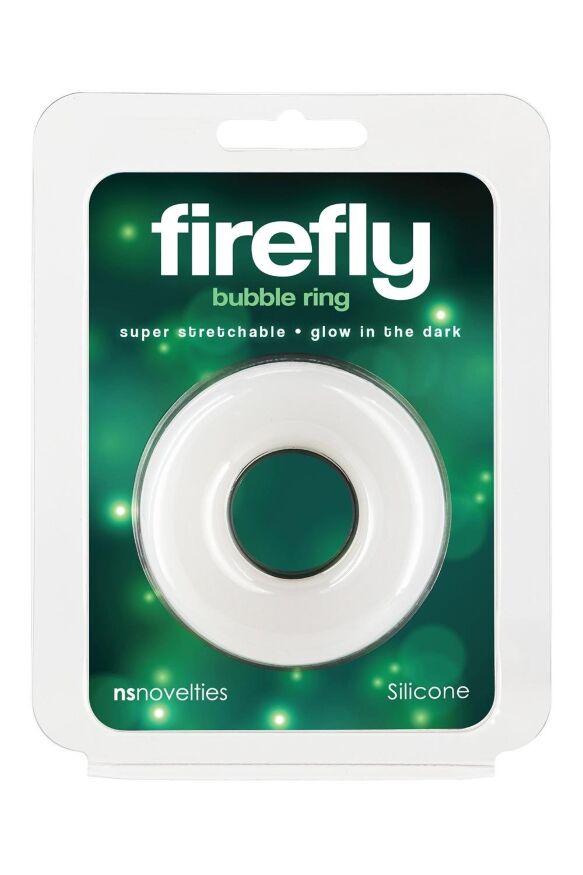 Эрекционное кольцо светящееся в темноте NS Novelties Firefly белое