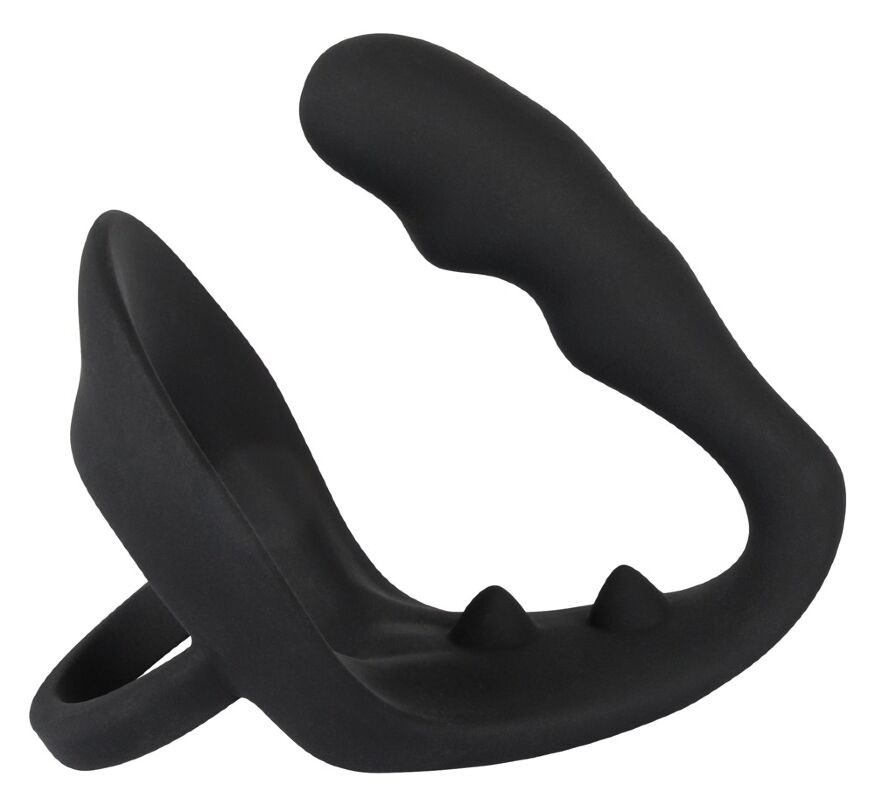 Анальний масажер з ерекційним кільцем Black Velvets Ring &amp; plug