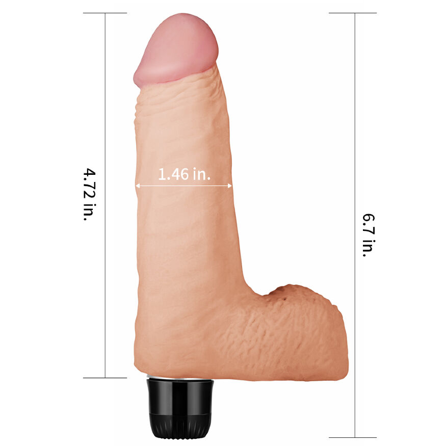 Реалістичний вібратор - Real Feel Vibrator New Flesh 7"