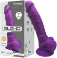 Фаллоимитатор реалистичный с яичками SILEXD Model 1 (7") ZM01 на присоске, фиолетовый