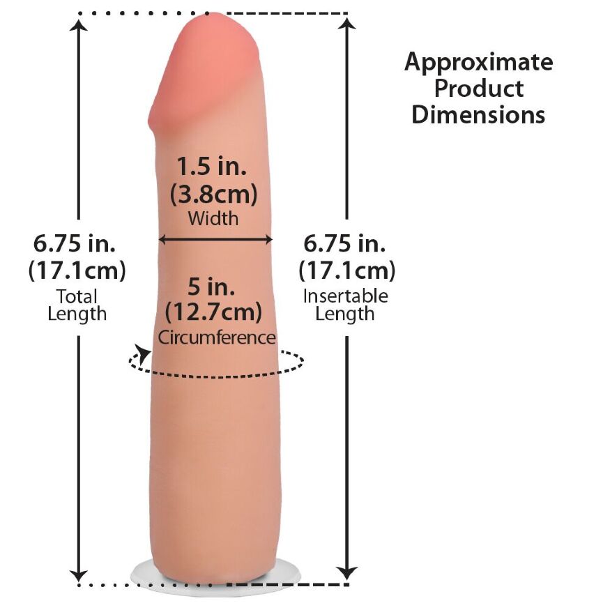 Фаллоимитатор с присоской Doc Johnson The Realistic Cock ULTRASKYN - 7 Inch Vanilla