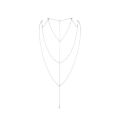 Цепочка для спины Bijoux Indiscrets Magnifique Back and Cleavage Chain - Silver, украшение для тела