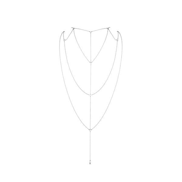 Цепочка для спины Bijoux Indiscrets Magnifique Back and Cleavage Chain - Silver, украшение для тела