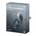 Оригінальний вібростимулятор 2в1 в незвичній формі літери G - Satisfyer G For Goddess 1 Dark Grey