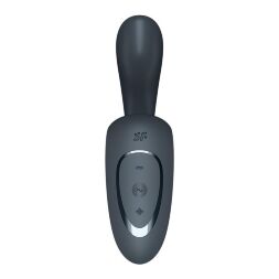 Оригінальний вібростимулятор 2в1 в незвичній формі літери G - Satisfyer G For Goddess 1 Dark Grey