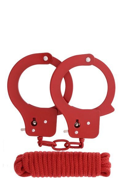 Набор BONDX METAL CUFFS&amp;LOVE ROPE SET-RED