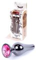 Анальная пробка Boss Series - Jewellery Dark Silver BUTT PLUG Pink, BS6400053