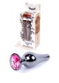 Анальная пробка Boss Series - Jewellery Dark Silver BUTT PLUG Pink, BS6400053