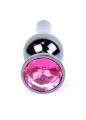 Анальная пробка Boss Series - Jewellery Dark Silver BUTT PLUG Pink, BS6400053