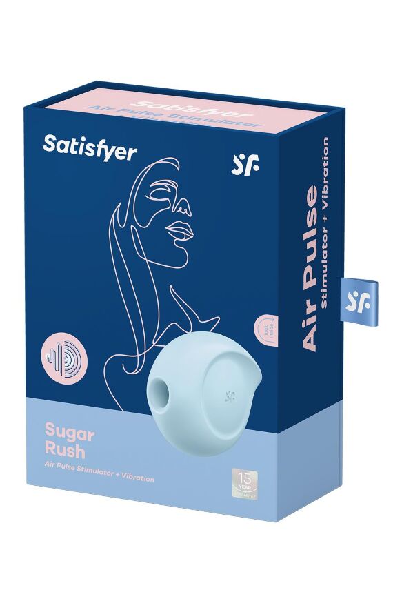 Вакуумний кліторальний стимулятор 2 у 1 Satisfyer Sugar Rush блакитний