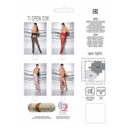 Еротичні колготки Passion TIOPEN 006 3/4 (30 den), beige, з вирізом, імітація трусиків
