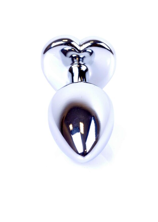 Анальна пробка - Jewellery Silver Heart Plug Light Pink