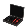 Кожаный кляп с 2-мя насадками LOCKINK Ball-Gag &amp; Gag-bite Set - Black