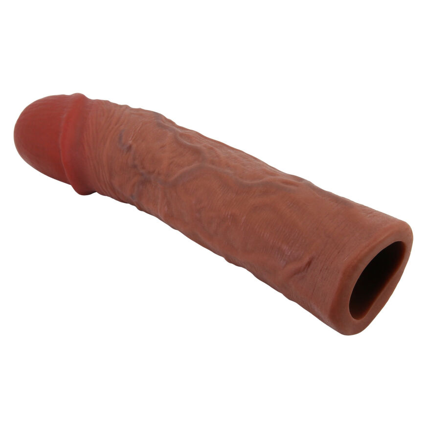 Удлиняющая насадка презерватив Pretty Love - Derek 8,5" Brown, BI-026269-1
