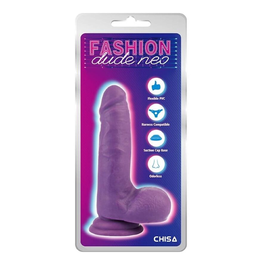 Фалоімітатор реалістичний Chisa Fashion Dude Neo Dual Density, фіолетовий