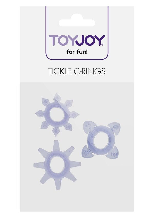 Кільця ерекційні Toy Joy Tickle C-Rings фіолетові, 3 шт.