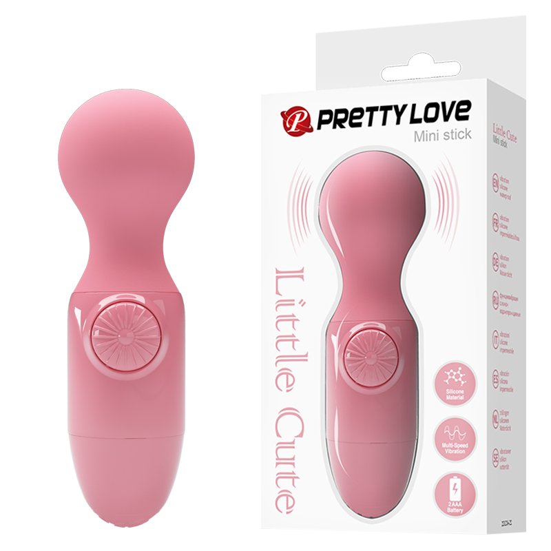 Елегантний універсальний вібромасажер широкого спектру дії Pretty Love Little Cute Mini Stick Light Pink