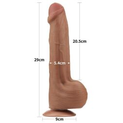 Фалоімітатор - Sliding-Skin Dual Layer Dong 11.5" Brown