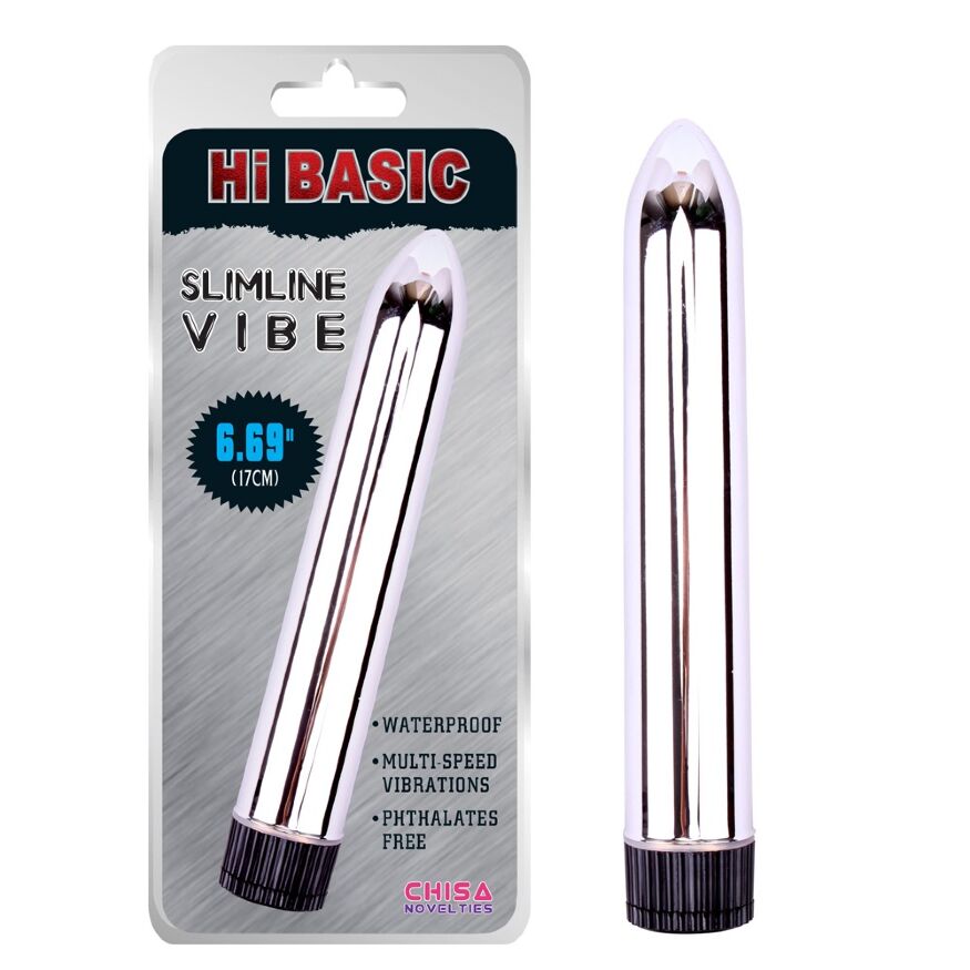 Вибромассажер Chisa HI BASIC Slimline Vibe, серебристый
