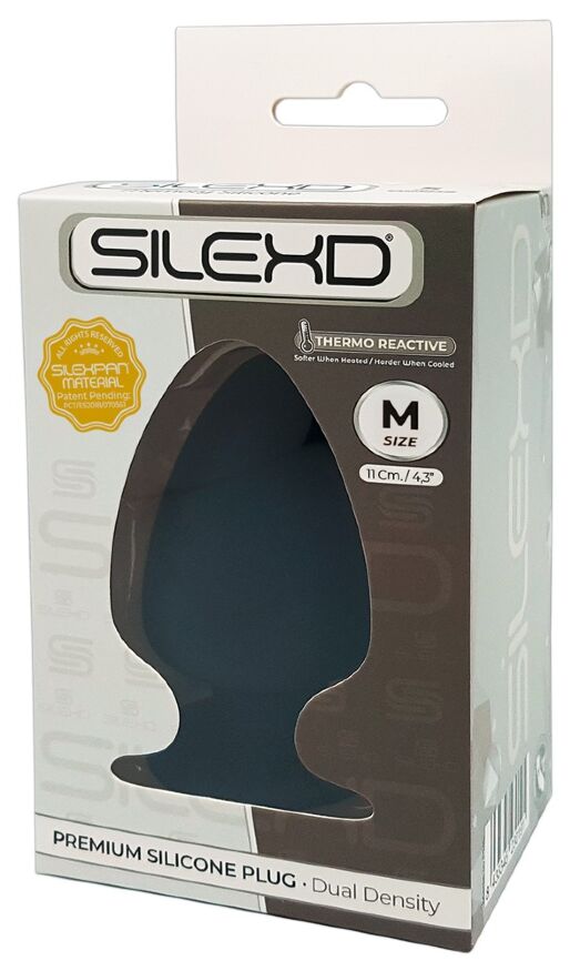Анальна пробка конічної форми SILEXD Thermo Reactive чорна, Medium