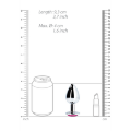Анальная пробка - Ouch! Metal Butt Plug Large Silver/Rubellite Pink
