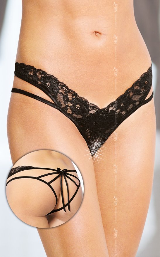 Жіночі стрінги - Thongs 2438, black - S/M